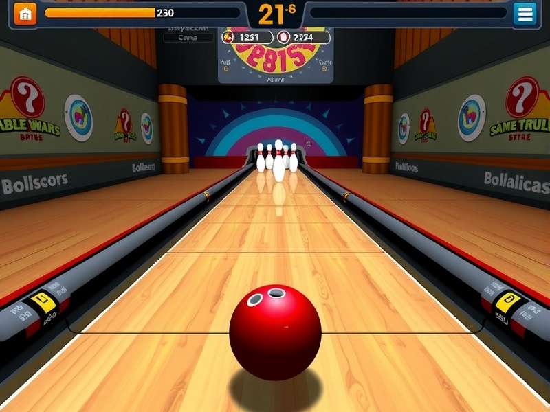 Bowling Brilliants gameplay screenshot showing bowling lane and score